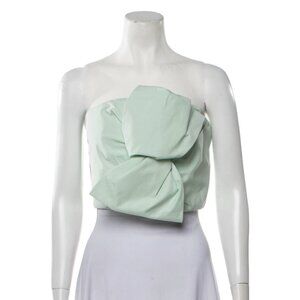 Delpozo Strapless Crop Top Size: S